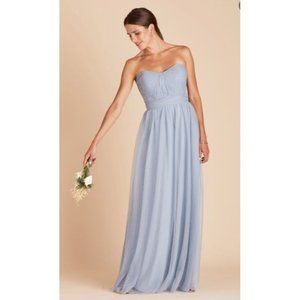 NEW Birdy Grey M Dusty Blue Tulle Bridesmaid Prom Dress
